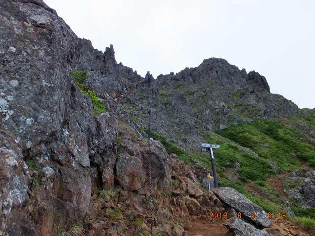 赤岳直下権現岳分岐